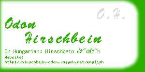 odon hirschbein business card
